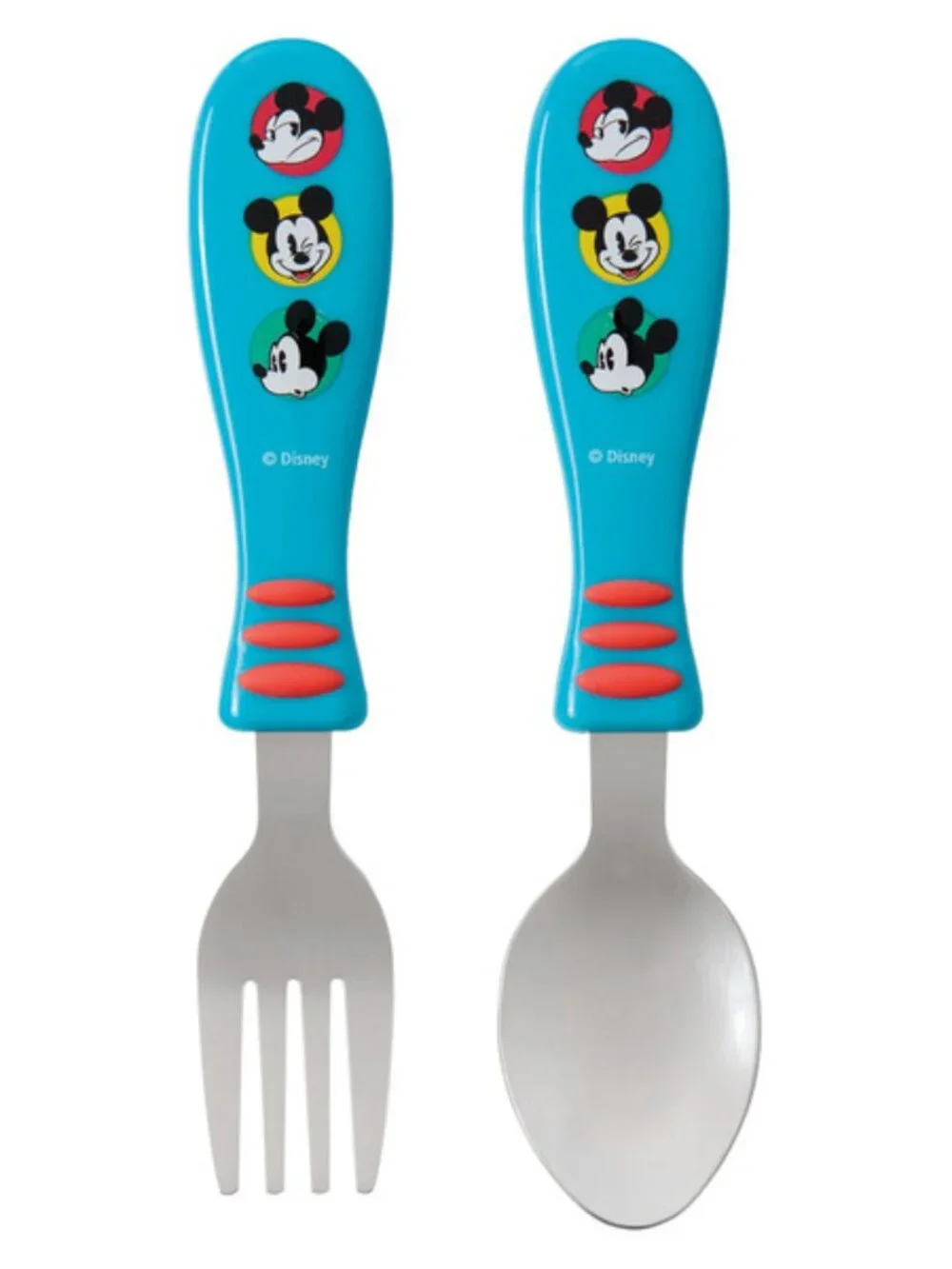 Mickey Mouse Zak! Easy Grip Flatware 2 Piece Set Spoon Fork New Must L@@K